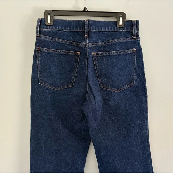 J.Crew Full Length Wide-Leg Denim Jeans Size 27 Dark Wash Button Fly - Picture 7 of 12